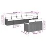 8-piece garden sofa set and black synthetic rattan cushions by , Garden sets - Ref: Foro24-3258549, Price: 503,03 €, Discount: %