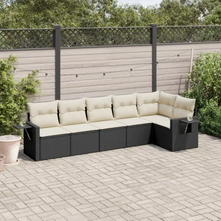 6-piece garden sofa set and black synthetic rattan cushions by , Garden sets - Ref: Foro24-3252523, Price: 377,51 €, Discount: %