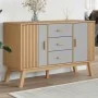OLDEN sideboard solid pine wood gray and brown 114x43x73.5 cm by , Sideboards - Ref: Foro24-358598, Price: 167,05 €, Discount: %