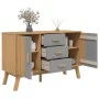 OLDEN sideboard solid pine wood gray and brown 114x43x73.5 cm by , Sideboards - Ref: Foro24-358598, Price: 167,05 €, Discount: %