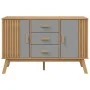 OLDEN sideboard solid pine wood gray and brown 114x43x73.5 cm by , Sideboards - Ref: Foro24-358598, Price: 167,05 €, Discount: %