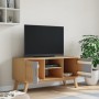 OLDEN TV-Schrank aus massivem Kiefernholz, grau und braun, 114 x 43 x 57 cm von , TV-Möbel - Ref: Foro24-358601, Preis: 120,7...