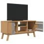 OLDEN TV cabinet solid pine wood gray and brown 114x43x57cm by , TV Furniture - Ref: Foro24-358601, Price: 118,85 €, Discount: %