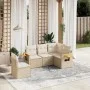 Garden sofa set with cushions 5 pieces beige synthetic rattan by , Garden sets - Ref: Foro24-3226814, Price: 418,06 €, Discou...