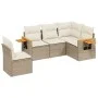 Garden sofa set with cushions 5 pieces beige synthetic rattan by , Garden sets - Ref: Foro24-3226814, Price: 418,06 €, Discou...