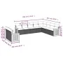 Garden sofa set 10 pieces with black synthetic rattan cushions by , Garden sets - Ref: Foro24-3260193, Price: 644,49 €, Disco...