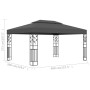 Anthracite gray double roof gazebo 3x4 m by vidaXL, Tents and gazebos - Ref: Foro24-48031, Price: 262,52 €, Discount: %