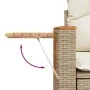 Garden sofa set with cushions 5 pieces beige synthetic rattan by , Garden sets - Ref: Foro24-3226814, Price: 418,06 €, Discou...