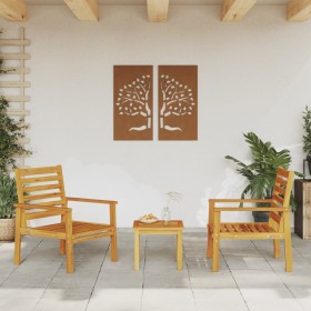 Garden armchair 2 units solid acacia wood 66.5x65x81 cm by , Garden chairs - Ref: Foro24-366374, Price: 133,38 €, Discount: %