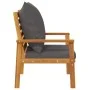Sillón de jardín con cojines 2 uds madera maciza acacia de , Sillas de jardín - Ref: Foro24-366376, Precio: 172,82 €, Descuen...