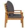 Sillón de jardín con cojines 2 uds madera maciza acacia de , Sillas de jardín - Ref: Foro24-366376, Precio: 188,34 €