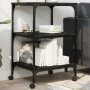 Druckerständer 3 Ebenen aus schwarzem Holz 50x41x75 cm von , Drucker unterstützt - Ref: Foro24-842286, Preis: 58,67 €, Rabatt: %