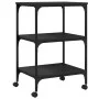 Printer stand 3 levels black wood 50x41x75 cm by , Printer supports - Ref: Foro24-842286, Price: 58,67 €, Discount: %