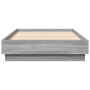 Sonoma gray engineered wood bed frame 90x190 cm by , Beds and slatted bases - Ref: Foro24-839635, Price: 88,04 €, Discount: %