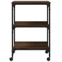 Druckerständer 3 Ebenen Eiche braun 50x41x75 cm von , Drucker unterstützt - Ref: Foro24-842290, Preis: 48,39 €, Rabatt: %