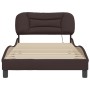Bettgestell mit Kopfteil aus braunem Stoff 100x200 cm von , Betten und Lattenroste - Ref: Foro24-3207754, Preis: 141,42 €, Ra...