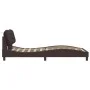 Bed frame with headboard in brown fabric 100x200 cm by , Beds and slatted bases - Ref: Foro24-3207754, Price: 139,43 €, Disco...