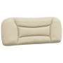Bed frame with cream fabric headboard 100x200 cm by , Beds and slatted bases - Ref: Foro24-3207756, Price: 160,97 €, Discount: %