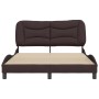 Estructura de cama con cabecero de tela marrón oscuro 120x200cm de , Camas y somieres - Ref: Foro24-3207761, Precio: 182,02 €
