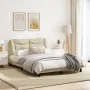 Bed frame with cream fabric headboard 120x200 cm by , Beds and slatted bases - Ref: Foro24-3207763, Price: 210,42 €, Discount: %