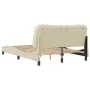 Bed frame with cream fabric headboard 120x200 cm by , Beds and slatted bases - Ref: Foro24-3207763, Price: 210,42 €, Discount: %