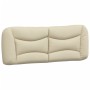 Bed frame with cream fabric headboard 120x200 cm by , Beds and slatted bases - Ref: Foro24-3207763, Price: 204,16 €, Discount: %