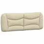 Bed frame with cream fabric headboard 120x200 cm by , Beds and slatted bases - Ref: Foro24-3207763, Price: 210,42 €, Discount: %