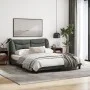 Bed frame with headboard dark gray fabric 160x200 cm by , Beds and slatted bases - Ref: Foro24-3207780, Price: 252,14 €, Disc...