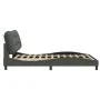 Bed frame with headboard dark gray fabric 160x200 cm by , Beds and slatted bases - Ref: Foro24-3207780, Price: 252,14 €, Disc...