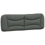Bed frame with headboard dark gray fabric 160x200 cm by , Beds and slatted bases - Ref: Foro24-3207780, Price: 257,43 €, Disc...