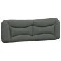 Bed frame with headboard dark gray fabric 160x200 cm by , Beds and slatted bases - Ref: Foro24-3207780, Price: 252,14 €, Disc...