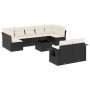 Gartensofa-Set 10-teilig mit schwarzen synthetischen Rattankissen von , Gartensets - Ref: Foro24-3252963, Preis: 608,82 €, Ra...