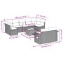 Gartensofa-Set 10-teilig mit schwarzen synthetischen Rattankissen von , Gartensets - Ref: Foro24-3252963, Preis: 608,82 €, Ra...