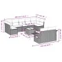 Gartensofa-Set 10-teilig mit schwarzen synthetischen Rattankissen von , Gartensets - Ref: Foro24-3252963, Preis: 598,38 €, Ra...