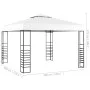 White garden gazebo tent 3x3 m by vidaXL, Tents and gazebos - Ref: Foro24-48033, Price: 227,27 €, Discount: %