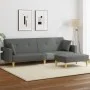 2-Sitzer-Schlafsofa mit Hocker aus dunkelgrauem Stoff von , Sofas - Ref: Foro24-3216241, Preis: 327,74 €, Rabatt: %