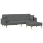 2-Sitzer-Schlafsofa mit Hocker aus dunkelgrauem Stoff von , Sofas - Ref: Foro24-3216241, Preis: 327,74 €, Rabatt: %