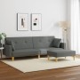 2-seater sofa bed with stool in dark gray fabric by , Sofas - Ref: Foro24-3216241, Price: 333,16 €, Discount: %