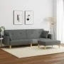 2-Sitzer-Schlafsofa mit Hocker aus dunkelgrauem Stoff von , Sofas - Ref: Foro24-3216241, Preis: 327,74 €, Rabatt: %