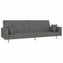 2-Sitzer-Schlafsofa mit Hocker aus dunkelgrauem Stoff von , Sofas - Ref: Foro24-3216241, Preis: 333,16 €, Rabatt: %