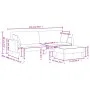 2-Sitzer-Schlafsofa mit Hocker aus dunkelgrauem Stoff von , Sofas - Ref: Foro24-3216241, Preis: 327,74 €, Rabatt: %