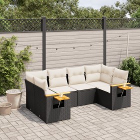 6-piece garden sofa set and black synthetic rattan cushions by , Garden sets - Ref: Foro24-3227099, Price: 390,96 €, Discount: %