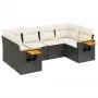 6-piece garden sofa set and black synthetic rattan cushions by , Garden sets - Ref: Foro24-3227099, Price: 401,85 €, Discount: %