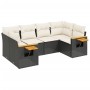 6-teiliges Gartensofa-Set und schwarze synthetische Rattankissen von , Gartensets - Ref: Foro24-3227099, Preis: 390,96 €, Rab...