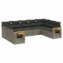 9-teiliges Gartenmöbel-Set und graue synthetische Rattankissen von , Gartensets - Ref: Foro24-3227117, Preis: 550,27 €, Rabat...