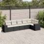 6-teiliges Gartensofa-Set und schwarze synthetische Rattankissen von , Gartensets - Ref: Foro24-3254923, Preis: 392,52 €, Rab...
