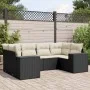 6-teiliges Gartensofa-Set und schwarze synthetische Rattankissen von , Gartensets - Ref: Foro24-3255313, Preis: 420,16 €, Rab...