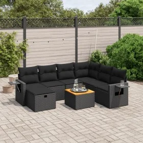 8-piece garden sofa set and black synthetic rattan cushions by , Garden sets - Ref: Foro24-3264961, Price: 518,65 €, Discount: %