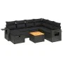 8-piece garden sofa set and black synthetic rattan cushions by , Garden sets - Ref: Foro24-3264961, Price: 518,65 €, Discount: %
