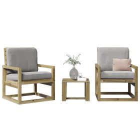 Garden furniture set 3 pieces impregnated pine wood by , Garden sets - Ref: Foro24-832556, Price: 124,35 €, Discount: %